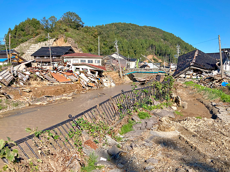 令和６年９月豪雨災害で被害を受けた輪島市町野町の様子